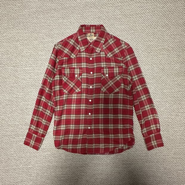 WRANGLER X BEAMS PLUS western shirt red
