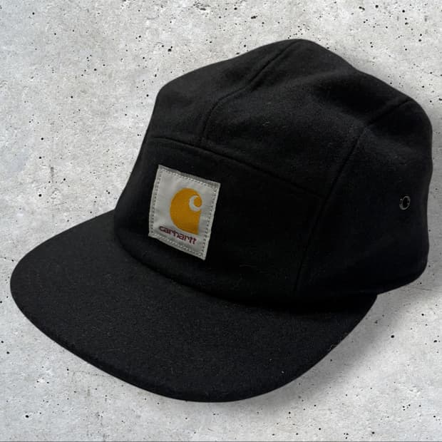 칼하트 x 스타터 울 블랙 캠프캡 모자