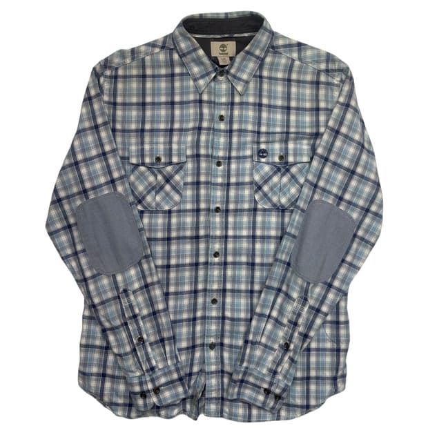 팀버랜드 스카이블루 체크 헌팅 셔츠 L