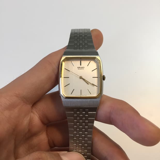 80s seiko square quartz combi