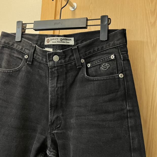 할리데이비슨 블랙 데님팬츠
