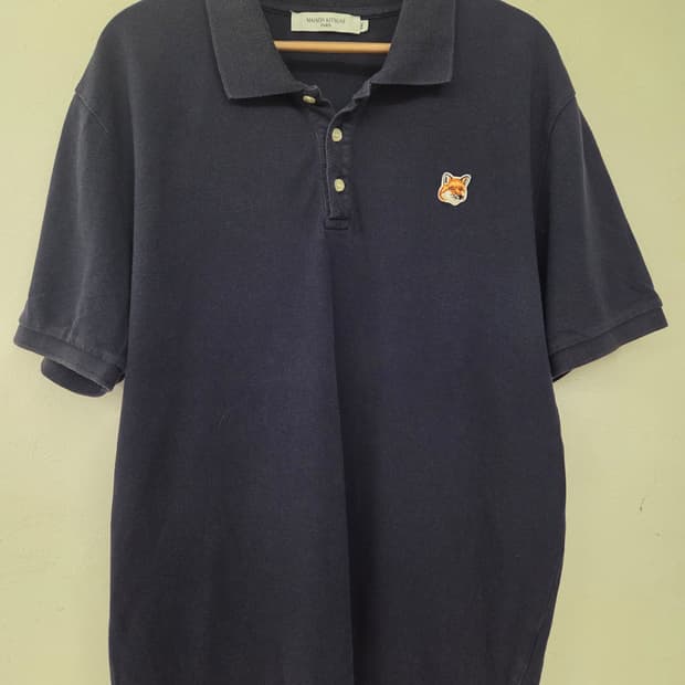 메종키츠네 네이비 폭스 패치 폴로티 XXL