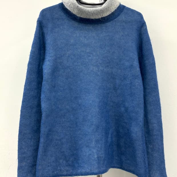 빈티지 모헤어 블루 롱슬리브