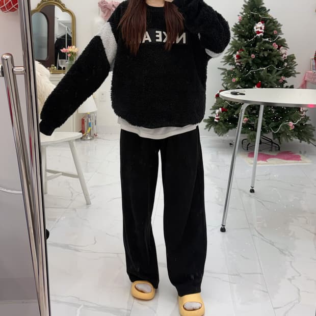 나이키 에어 블랙 플리스 사이드 지퍼 맨투맨(l)