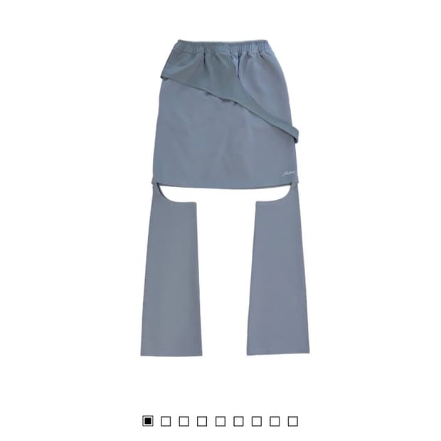 지초이 ss24 레이어드 스커트팬츠 그레이 1
