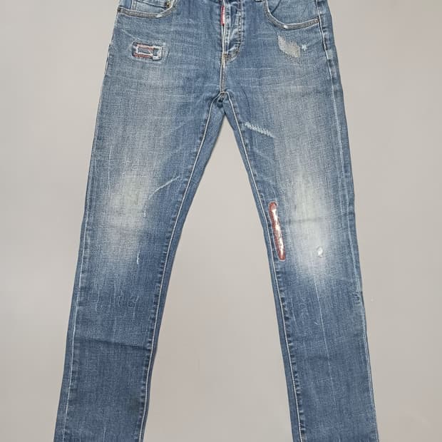 [32] 디스퀘어드2 스티치덧댐 쿨가이진 청바지