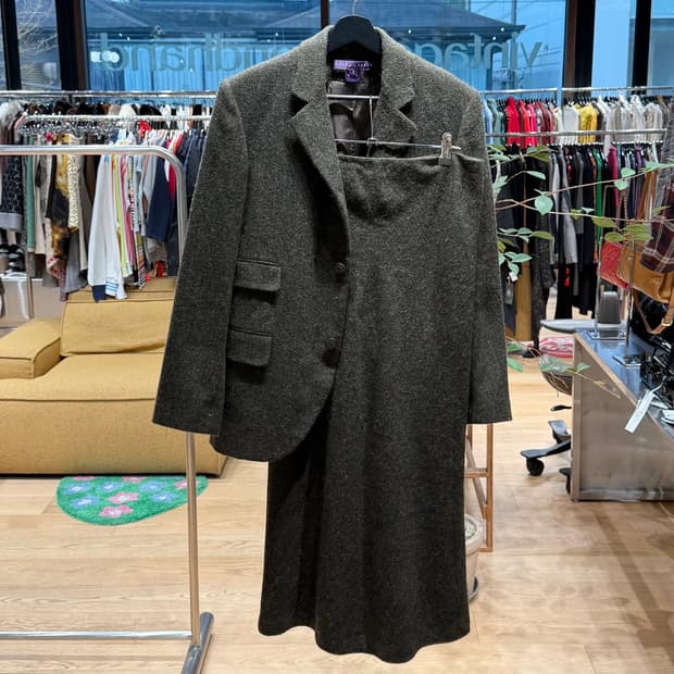 폴로 랄프로렌 퍼플라벨 그린 블레이저 셋업 