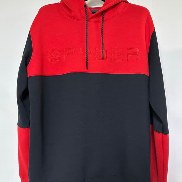 스파이더 레드/블랙 후드티