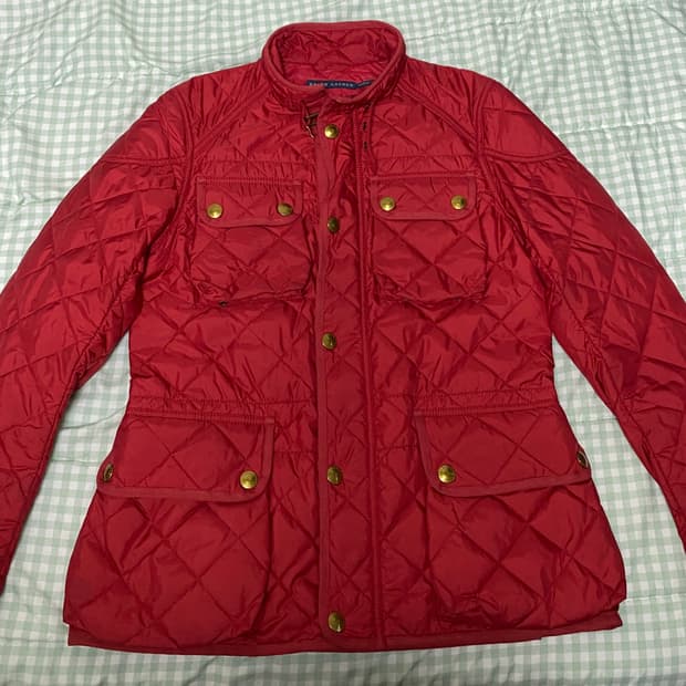 랄프로렌 여성 퀼팅 자켓 레드