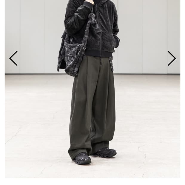 BEGIN 202 코튼 드릴 투턱 팬츠 올리브 브라운 1사이즈