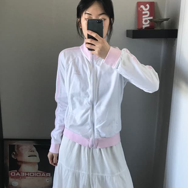 컨버스 올드스쿨 화이트 코튼 트랙탑 집업