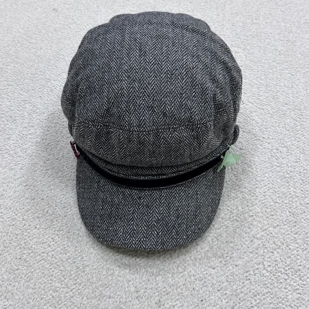 F 루이까스텔 체크 패턴 마도로스 모자 0331E