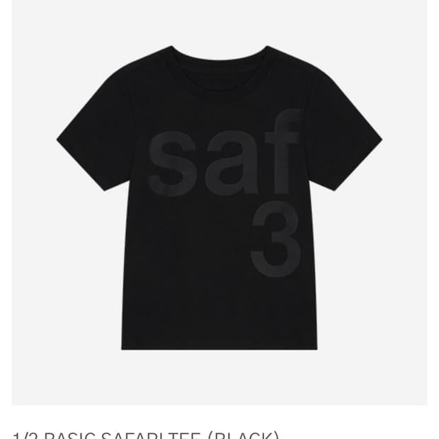 1/2 BASIC SAFARI TEE (BLACK)