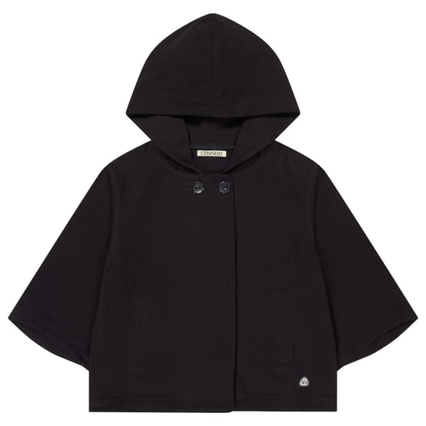코이세이오 후디드 카프리자켓 블랙