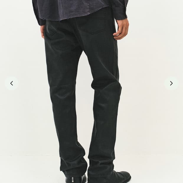 서피스에디션 레더바지 black