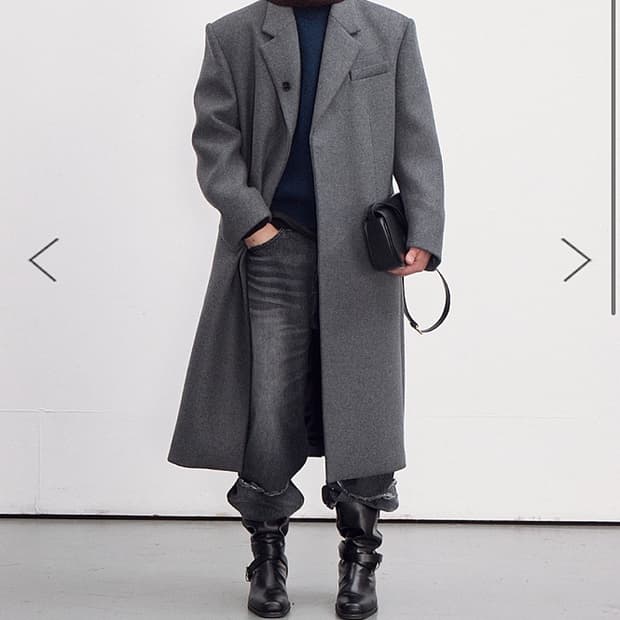 렉토 23FW 울 헤비 코트 그레이 s사이즈