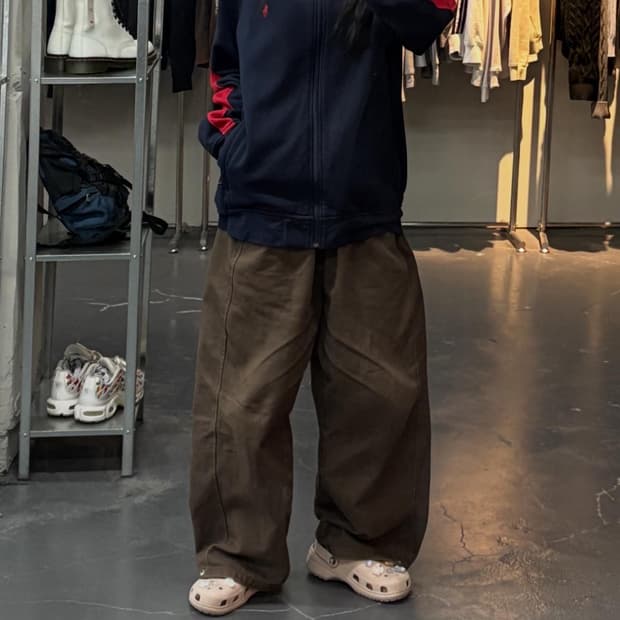 폴로랄프로렌 네이비 레드포니 사이드라인 스웻 트랙탑져지 A2975