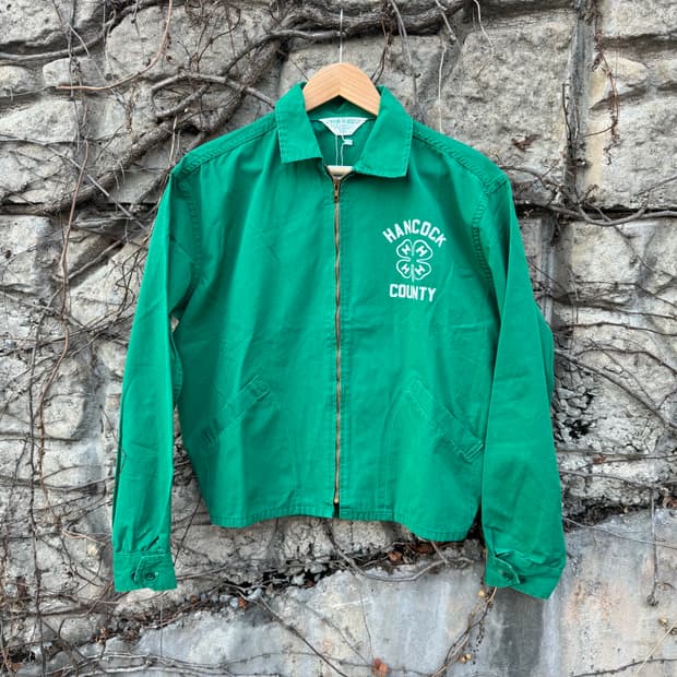 50~60s 4-h 빈티지 ffa 코튼 프린팅 자켓