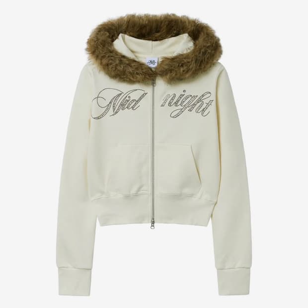 미드나잇무브 crop hair zip up (ivory)