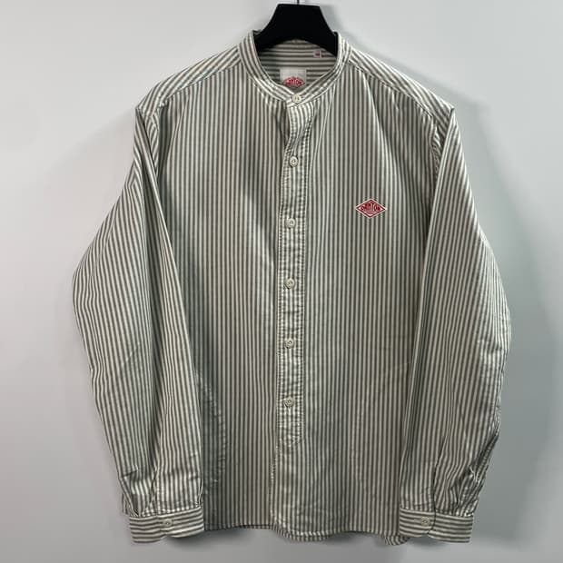 단톤 스트라이프 옥스포드 밴드 셔츠 (on.676)