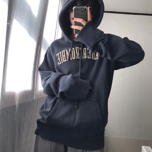 아베크롬비 네이비 오버핏 후드티