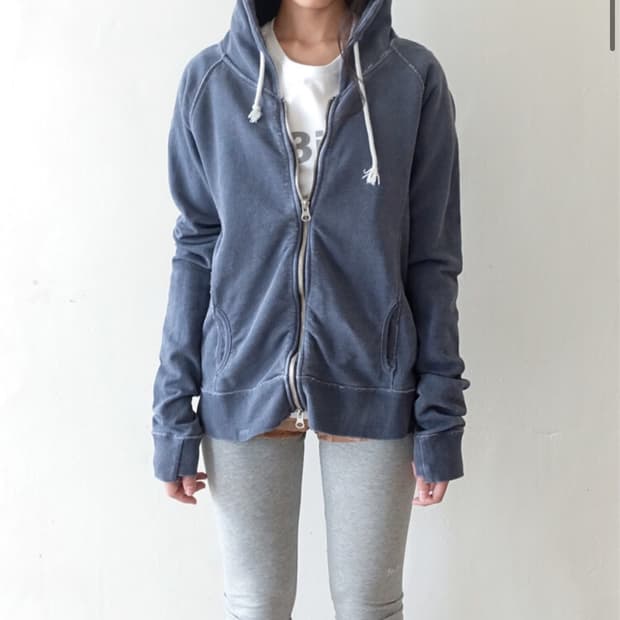 washed lily hoodie (purple blue)