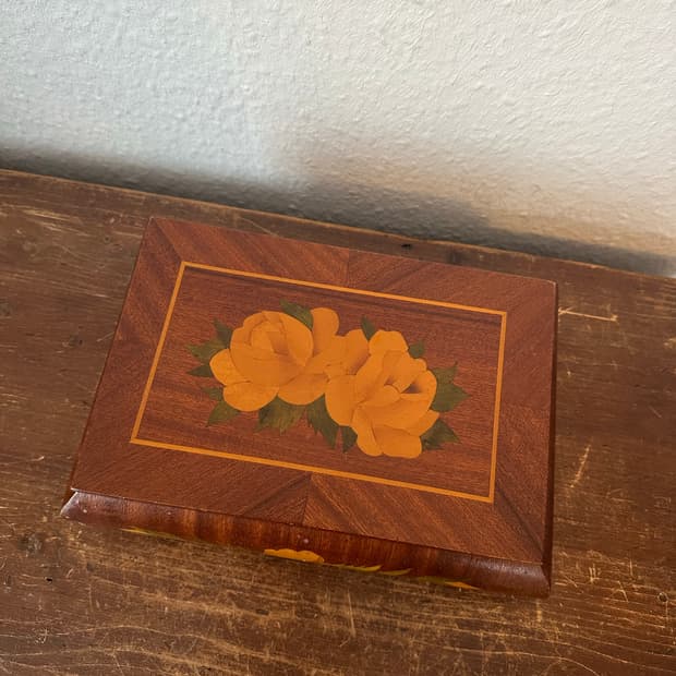 독일)빈티지 장미 나무상자