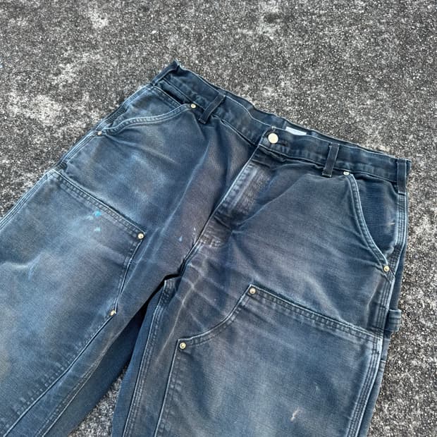 00S 빈티지 칼하트 B01  더블니 카펜터 블랙 36