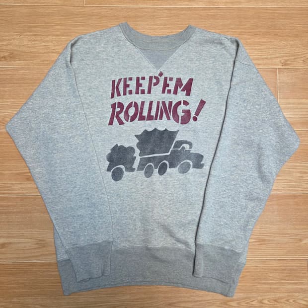 리얼맥코이 밀리터리 루프휠 스웻셔츠