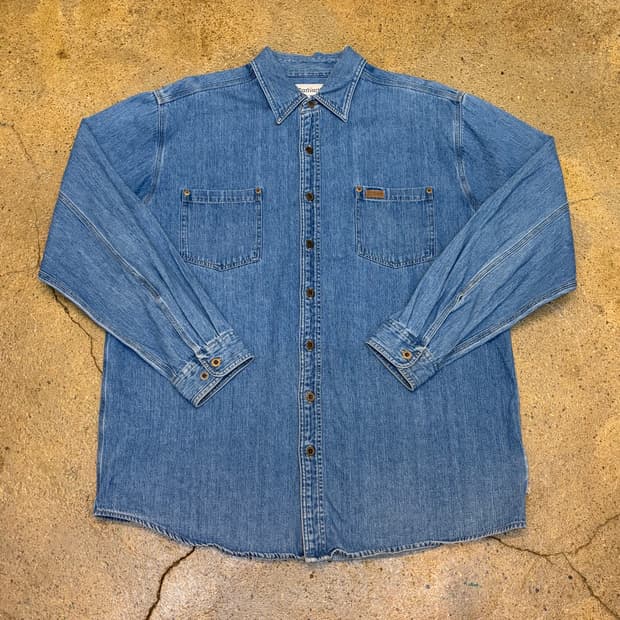00s 미국 빈티지 칼하트 워크 청남방 데님셔츠 청셔츠
