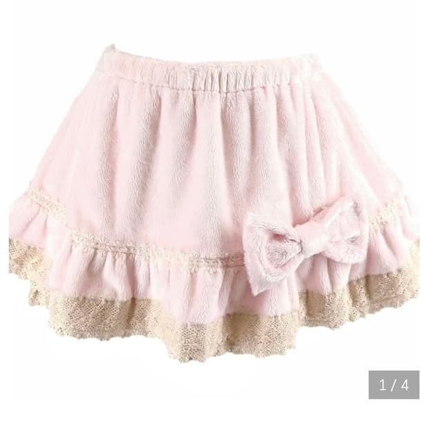 하트필리아 베이비핑크 리본 큐롯 스커트 히메 카지 갸루 리즈리사 트랄라라