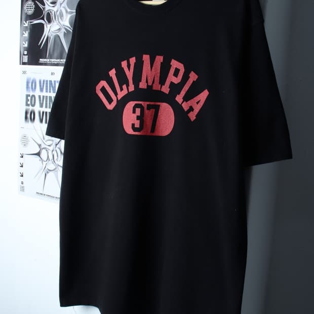 (L-XL) 아웃스탠딩 반팔 티셔츠 빅로고 레드 올림피아-7B5D