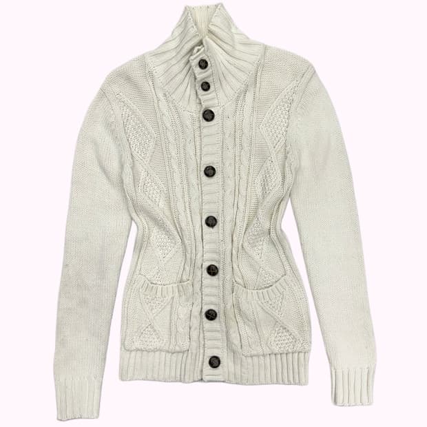 cable pocket knit cardigan