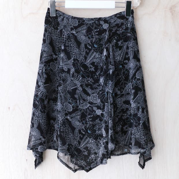 paisley frill skirt