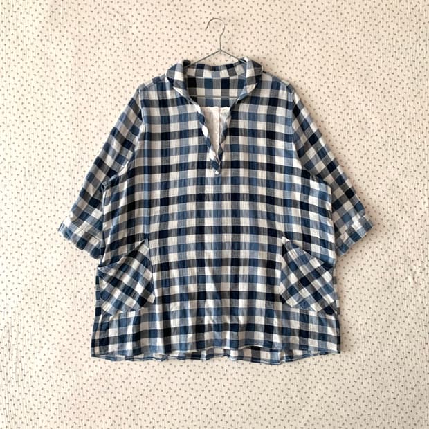 Cest Bien ! Vous 체크 둥카 레이스 셔츠