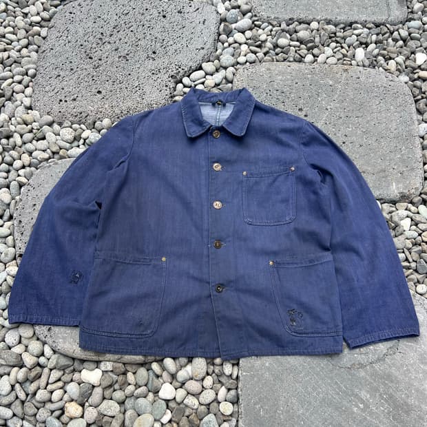 OLD VINTAGE FRENCH DENIM 데님 프렌치워크자켓