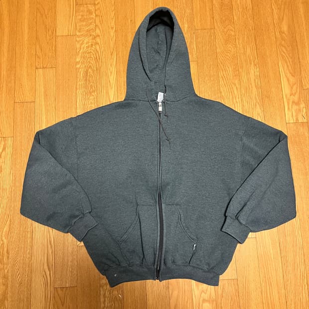 [L] 90s 빈티지 러셀 후드집업 슬레이트 그레이