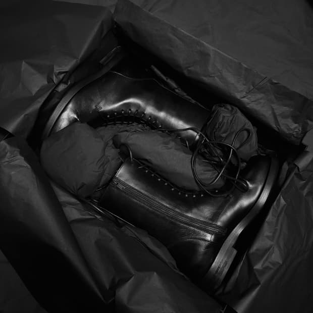[42] Ann demeulemeester 블랙 길리안 핀턱 컴뱃 부츠