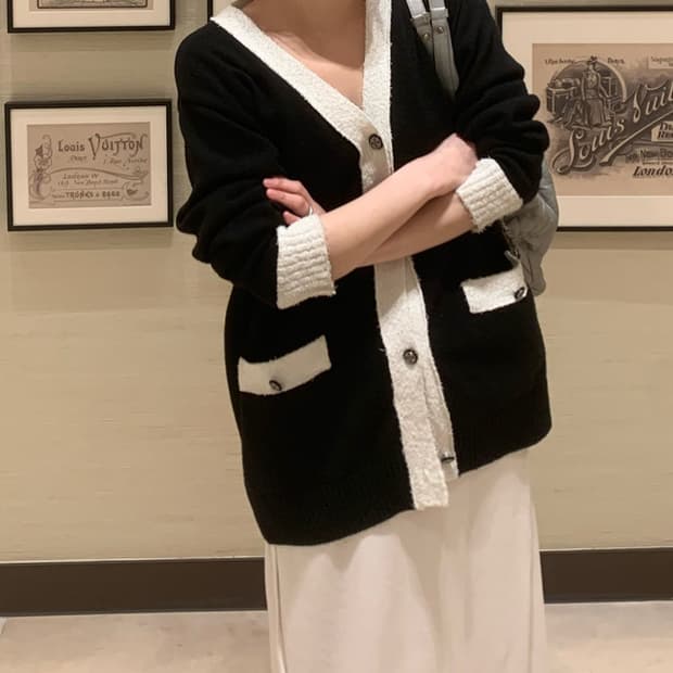 [새상품] 샵모도 modo 블랙 리본 가디건 