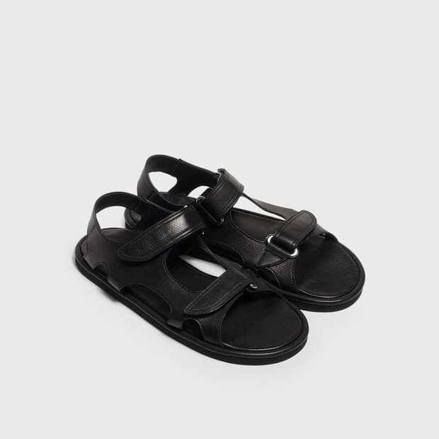 Auralee Soft Leather Double Strap Sandal