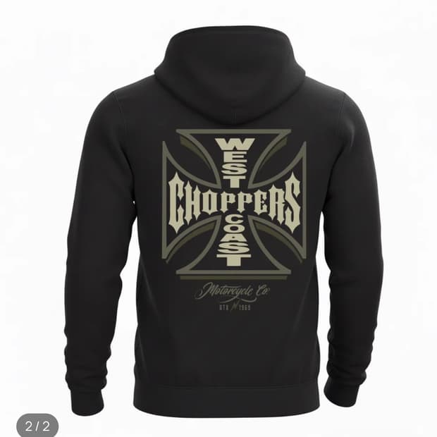 90s West coast choppers 후드집업