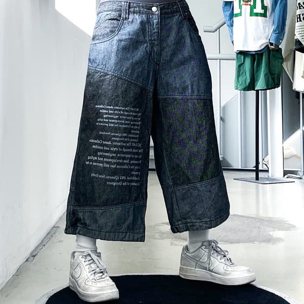 푸부 엔지니어드 스펠아웃 8부 데님 하프 팬츠