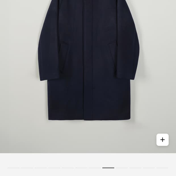 [2] 인더로우 25FW 울 캐시미어 레글런 코트 다크네이비