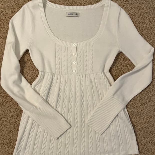 새상품) 홀리스터 베이비돌 니트 탑 화이트