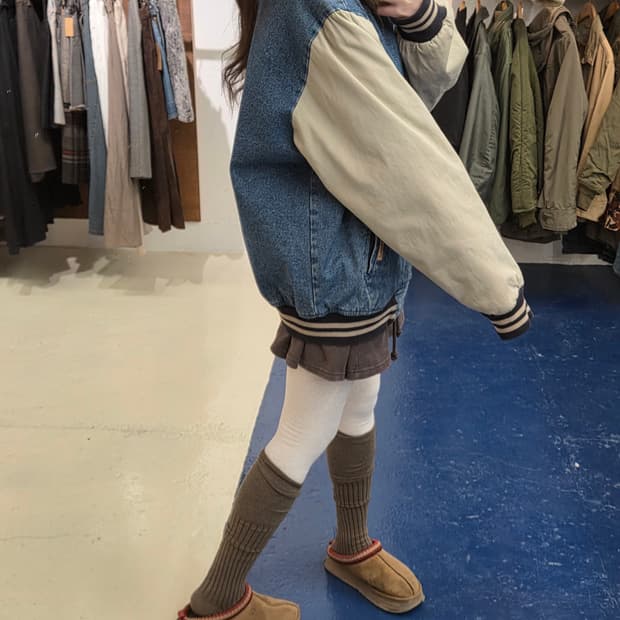 90-00s Dickies 디키즈 데님 바시티 자켓