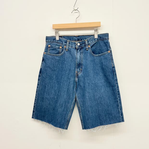 00s 빈티지 리바이스 청반바지 컷오프 데님 쇼츠
