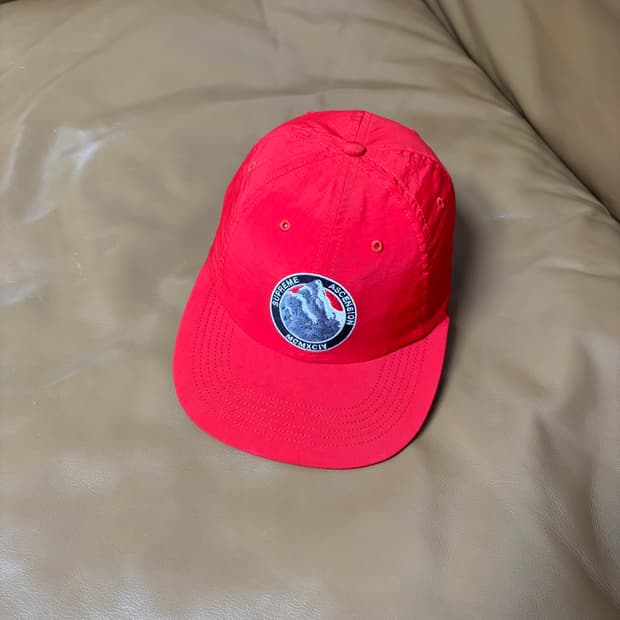 슈프림 6패널 볼캡 모자 설산 레드