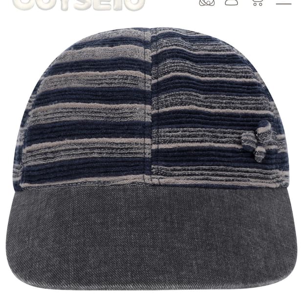 코이세이오 PEACH STRIPE CAP NAVY