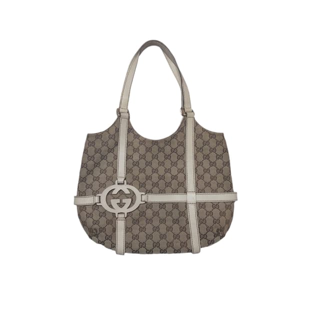 구찌 로얄 GG 캔버스 레더 호보백 (정품)