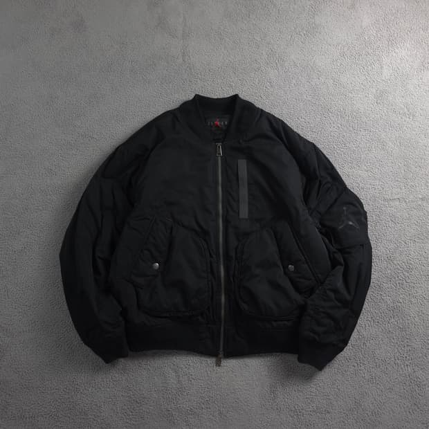 조던 리플렉티브 빅로고 ma-1 유틸리티 항공 자켓 (XL) 